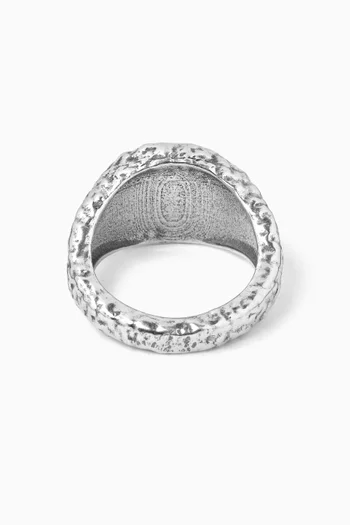 Yin Yang Enamel Ring in Sterling Silver