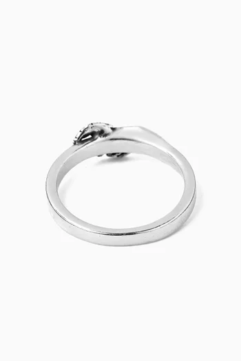Big Icon Galloping Ring in Sterling Silver