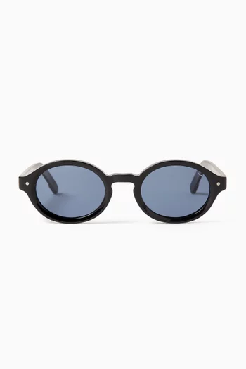 Jace Oval Sunglasses in Acetate