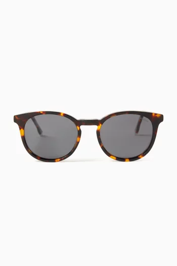 Hudson Round Sunglasses in Acetate