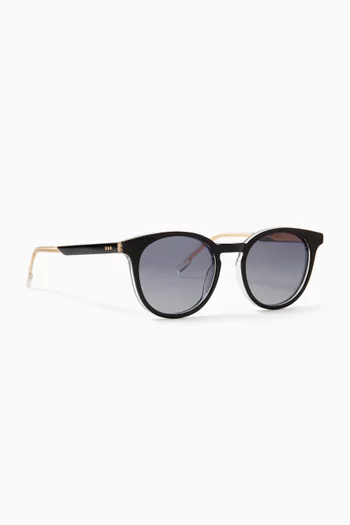 Hudson Round Sunglasses in Acetate