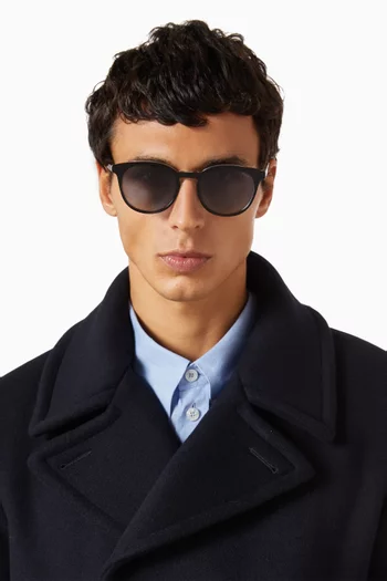 Hudson Round Sunglasses in Acetate