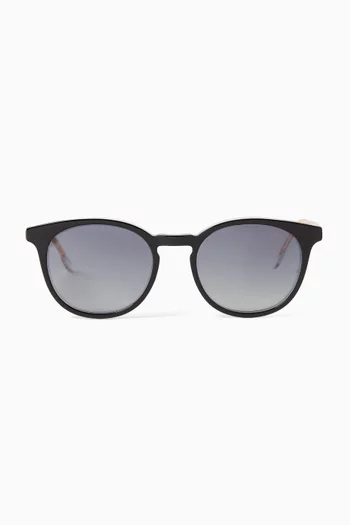 Hudson Round Sunglasses in Acetate