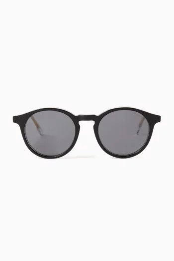 Archie Round Sunglasses in Eco Acetate