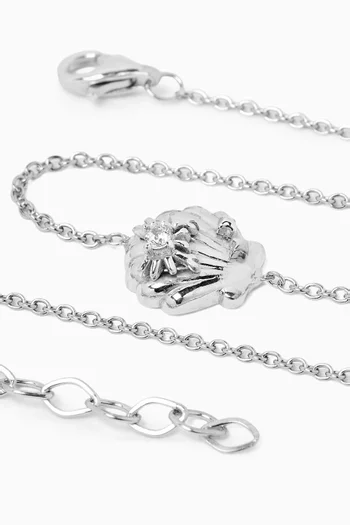 Seashell Chain Bracelet in Sterling Silver