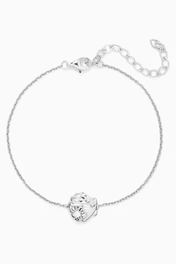 Seashell Chain Bracelet in Sterling Silver