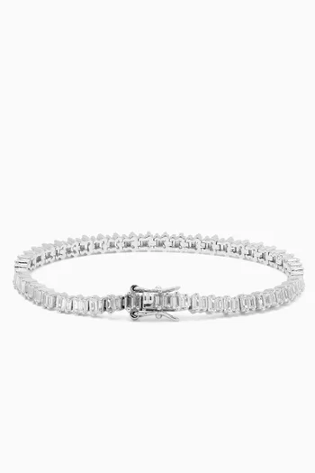 Tennis Crystal Bracelet in 925 Sterling Silver