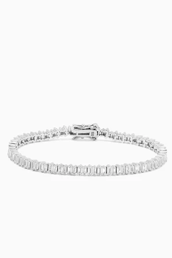 Tennis Crystal Bracelet in 925 Sterling Silver