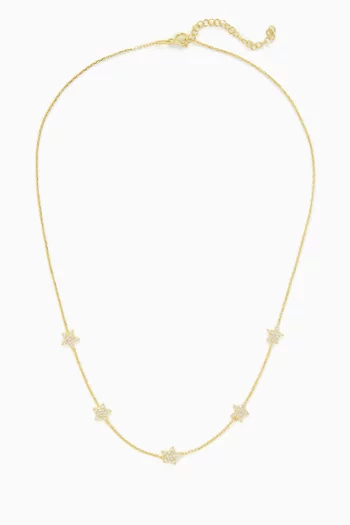 قلادة نجمة فضة بلون ذهبي