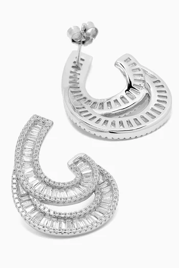 Crystal Drop Earrings in 925 Sterling Silver
