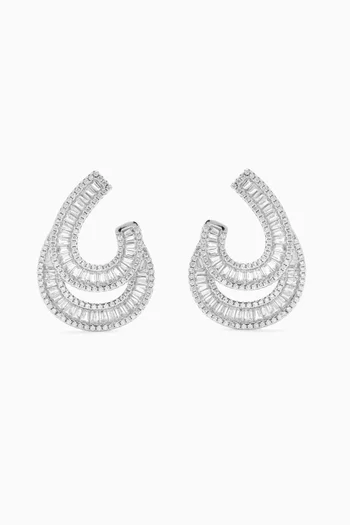 Crystal Drop Earrings in 925 Sterling Silver