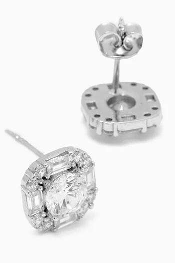 Crystal Studs in Sterling Silver
