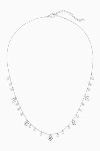 Crystal Drop Necklace in Sterling Silver