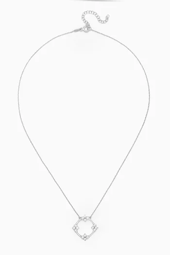 Crystal Pendant Necklace in 925 Sterling Silver