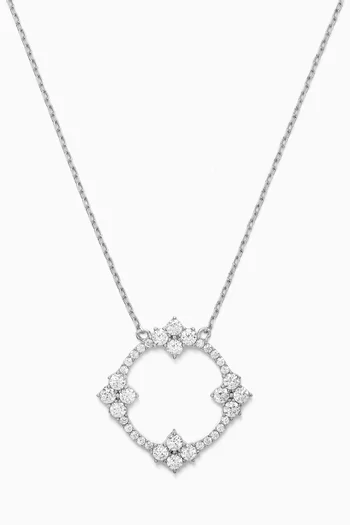 Crystal Pendant Necklace in 925 Sterling Silver