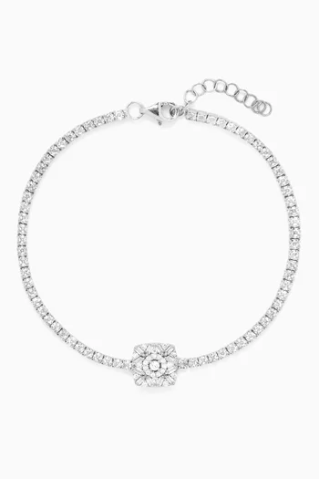 Crystal Tennis Bracelet in Sterling Silver