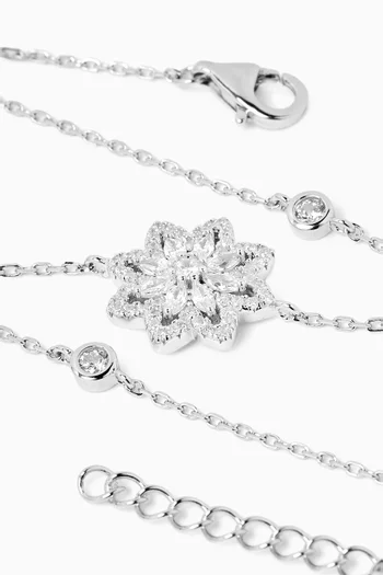 Crystal Chain Bracelet in Sterling Silver