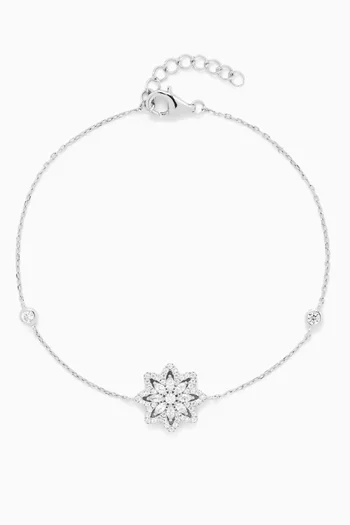 Crystal Chain Bracelet in Sterling Silver