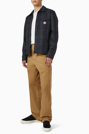 Check Shirt in Cotton Gabardine