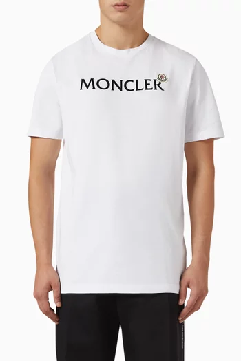 Flocked Logo T-shirt in Cotton