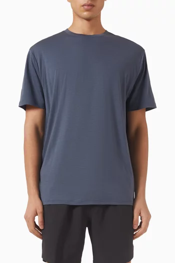 Crewneck T-shirt in Merino-wool