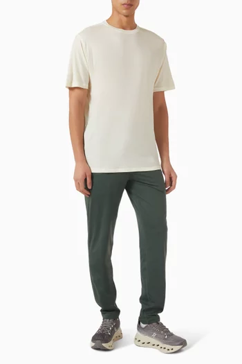 تي شيرت بفتحة رقبة مستديرة صوف مارينو