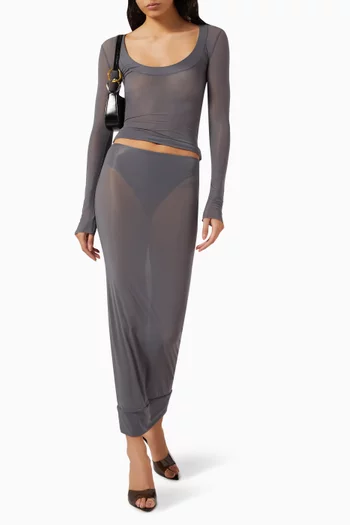 بلوزة ميلو شفافة