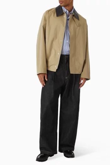 Zip Through Jacket in Cotton-blend