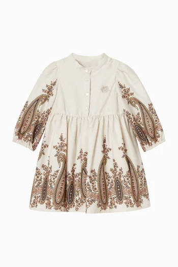 Printed Tiered Dress in Cotton