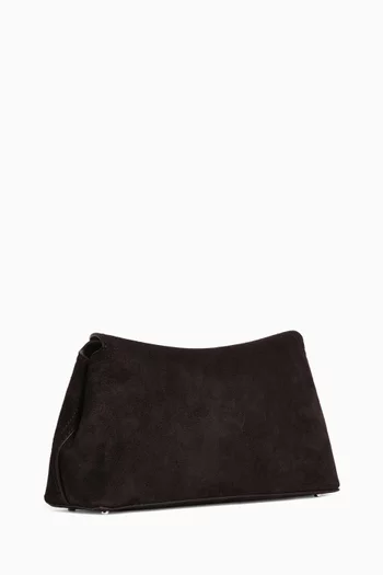 T-lock Clutch in Suede