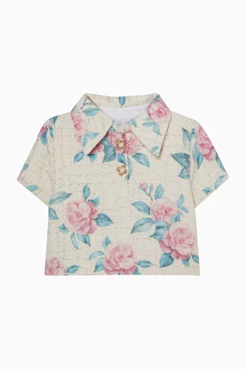 Floral Shirt in Tweed