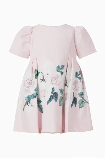 Rosy Pleated Dress