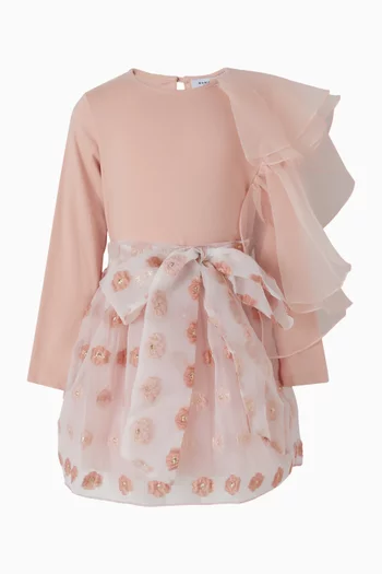Floral Applique Skirt in Tulle