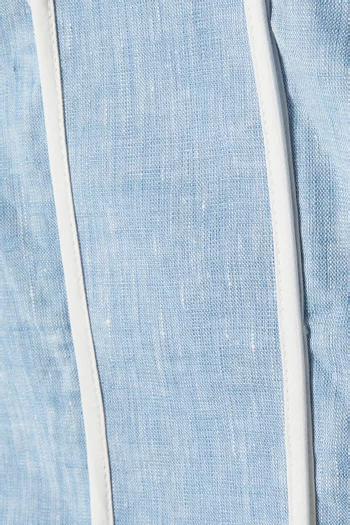 Lenny Panelled Halter Top in Linen