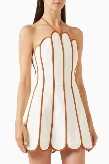 Lenny Panelled Dress in Linen