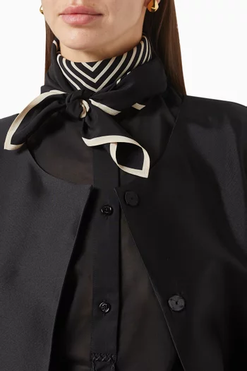 Centered Monogram Scarf in Silk