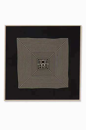 Centered Monogram Scarf in Silk