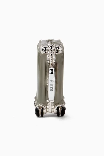Suitcase Charm in Sterling Silver