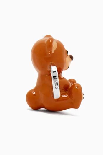 Teddy Bear Charm in Sterling Silver