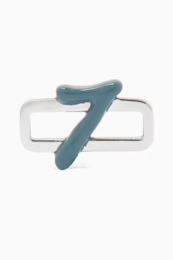 Number 7 Charm in Sterling Silver