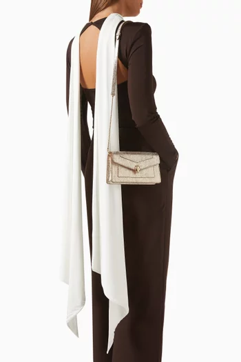 Serpenti Forever Pochette Bag in Karung Leather