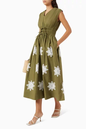 Yastreema Floral Midi Dress