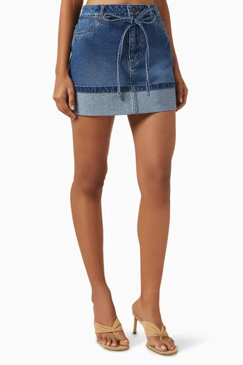 Boyd Cuffed Mini Skirt in Cotton