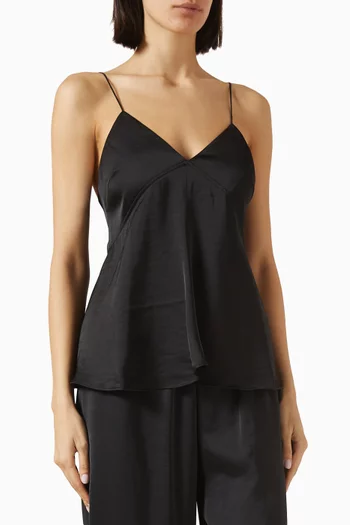 Elise Spaghetti Strap Cami Top in Satin
