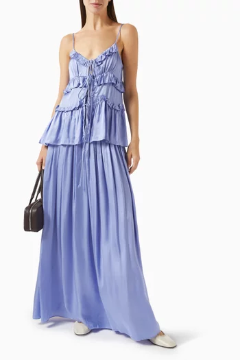 Ellie Ruched Skirt in Viscose