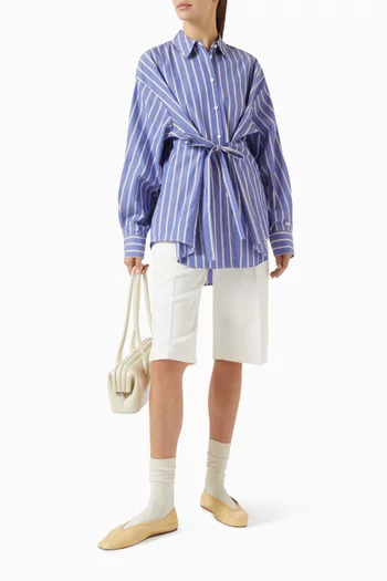 Lara Stripe Oversized Shirt in Cotton