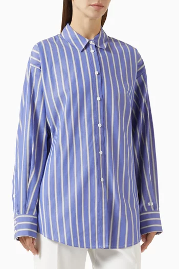 Lara Stripe Oversized Shirt in Cotton