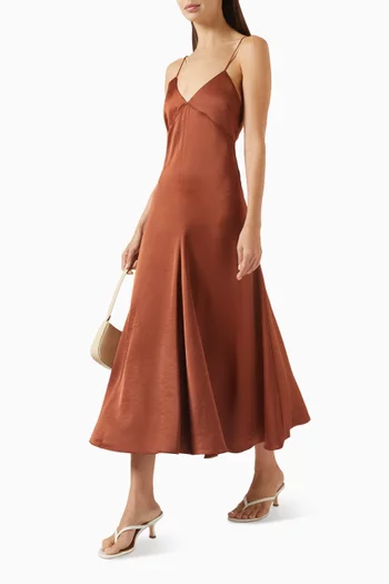 Fallon Slip Dress in Charmeuse-silk