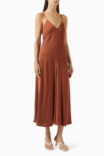 Fallon Slip Dress in Charmeuse-silk