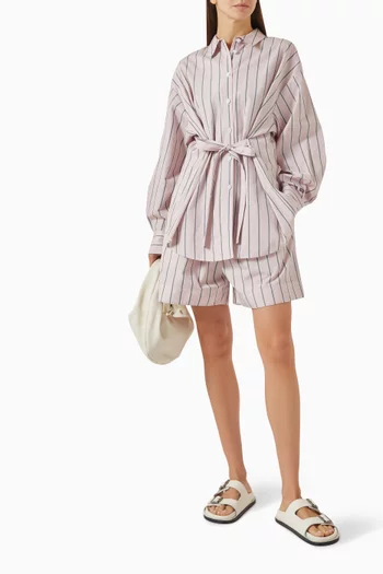 Lara Stripe Oversized Shirt in Cotton
